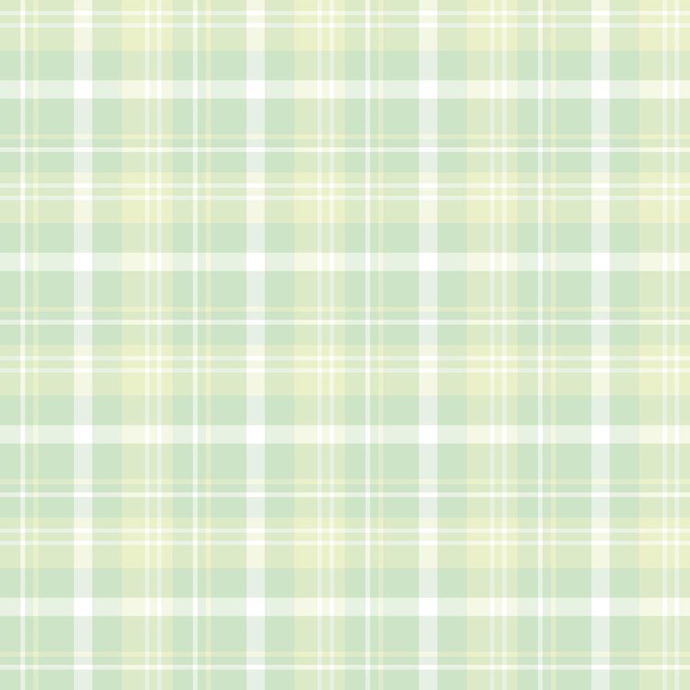 Seamless pattern in interesting pastel green and white colors for plaid, fabric, textile, clothes, tablecloth and other things. Vector image.