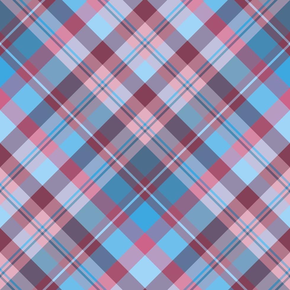 Seamless pattern in great pink and blue colors for plaid, fabric, textile, clothes, tablecloth and other things. Vector image. 2