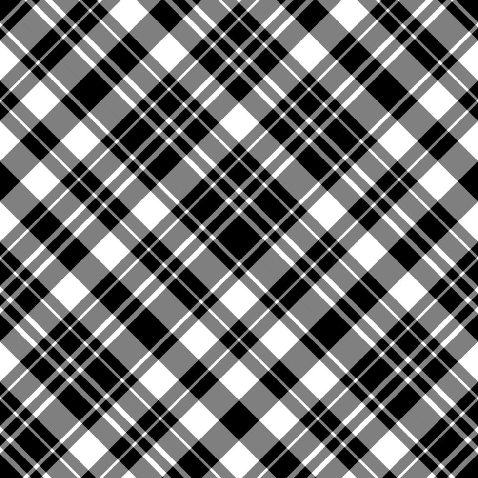 Seamless pattern in interesting black and white colors for plaid, fabric, textile, clothes, tablecloth and other things. Vector image. 2