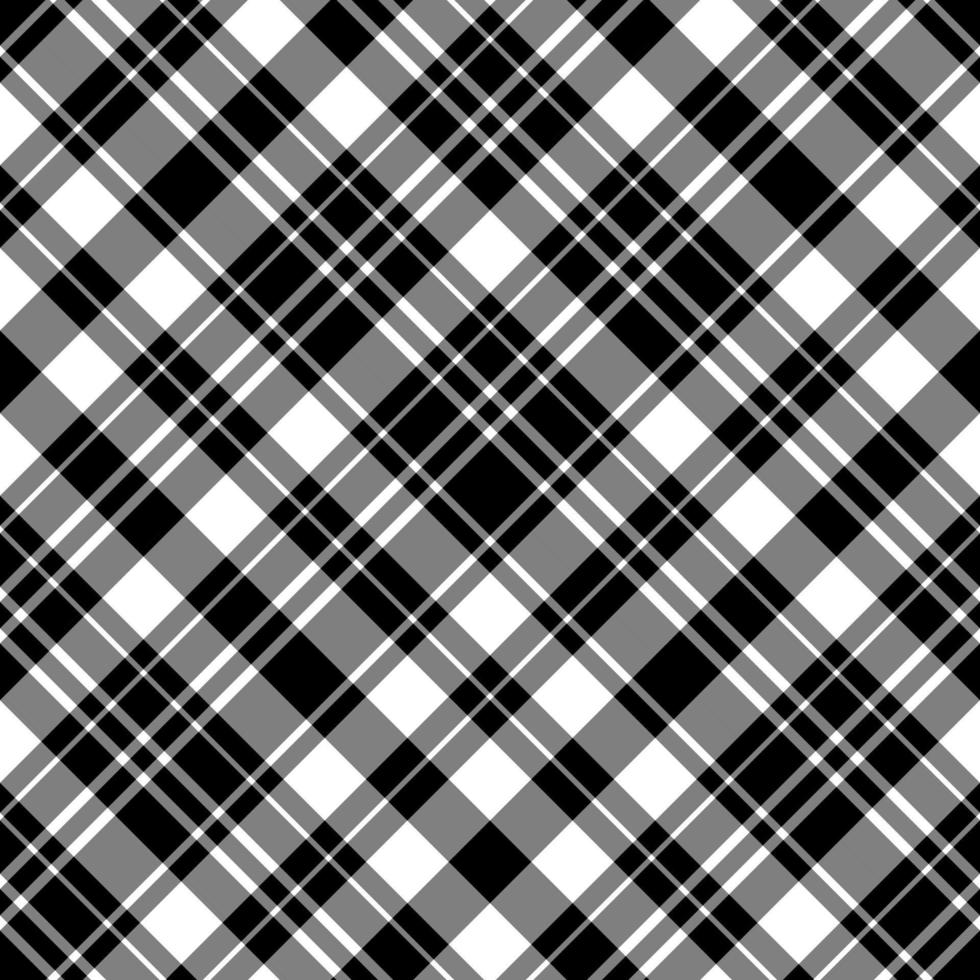 Seamless pattern in interesting black and white colors for plaid, fabric, textile, clothes, tablecloth and other things. Vector image. 2