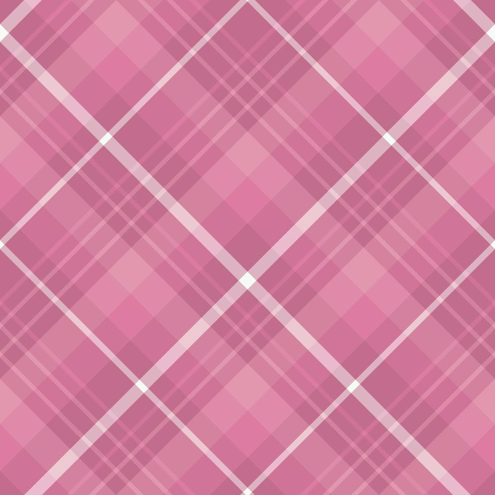 Seamless pattern in interesting pink and white colors for plaid, fabric, textile, clothes, tablecloth and other things. Vector image. 2