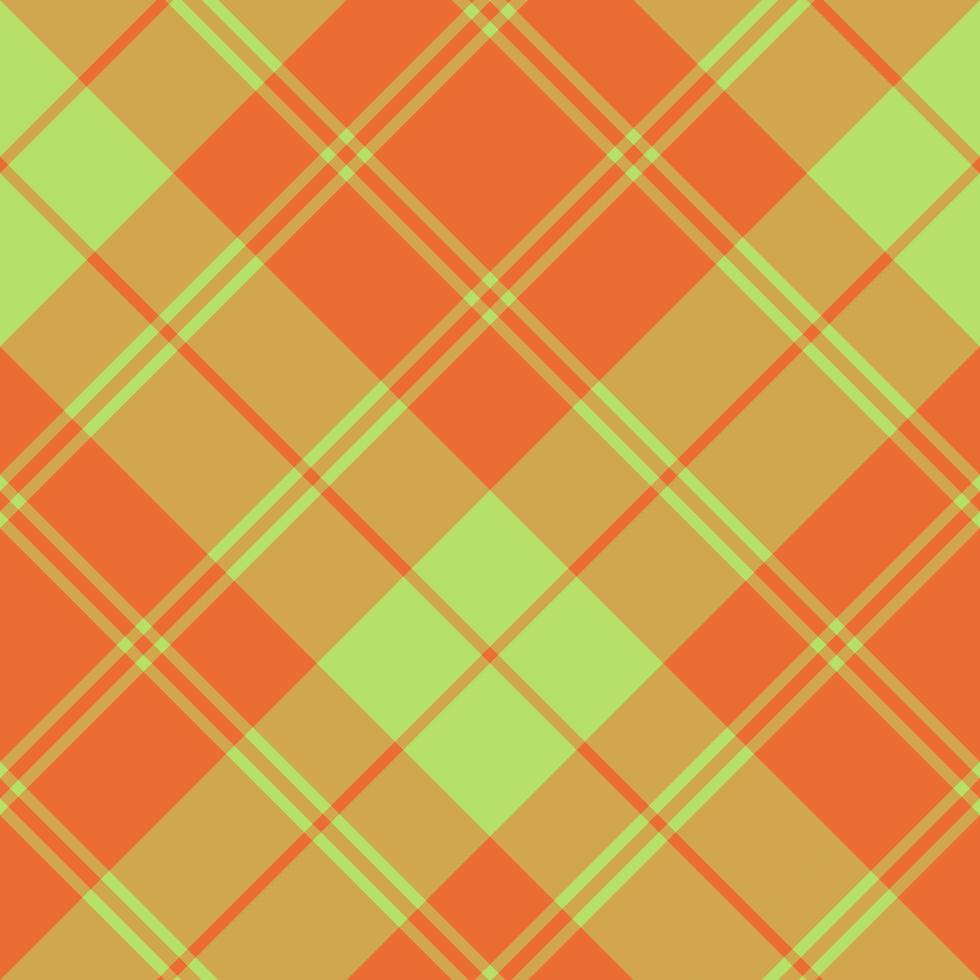 Seamless pattern in lovely orange and green colors colors for plaid, fabric, textile, clothes, tablecloth and other things. Vector image. 2