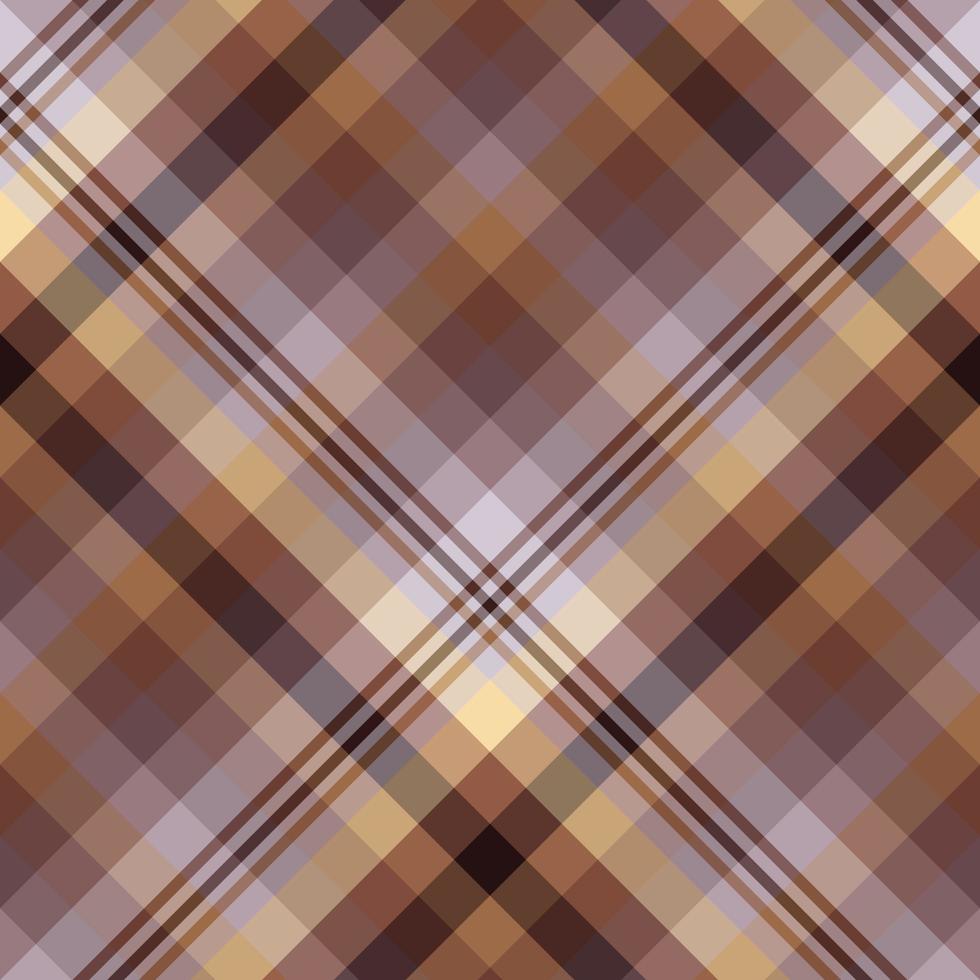 Seamless pattern in great creative light and dark brown and light yellow colors for plaid, fabric, textile, clothes, tablecloth and other things. Vector image. 2