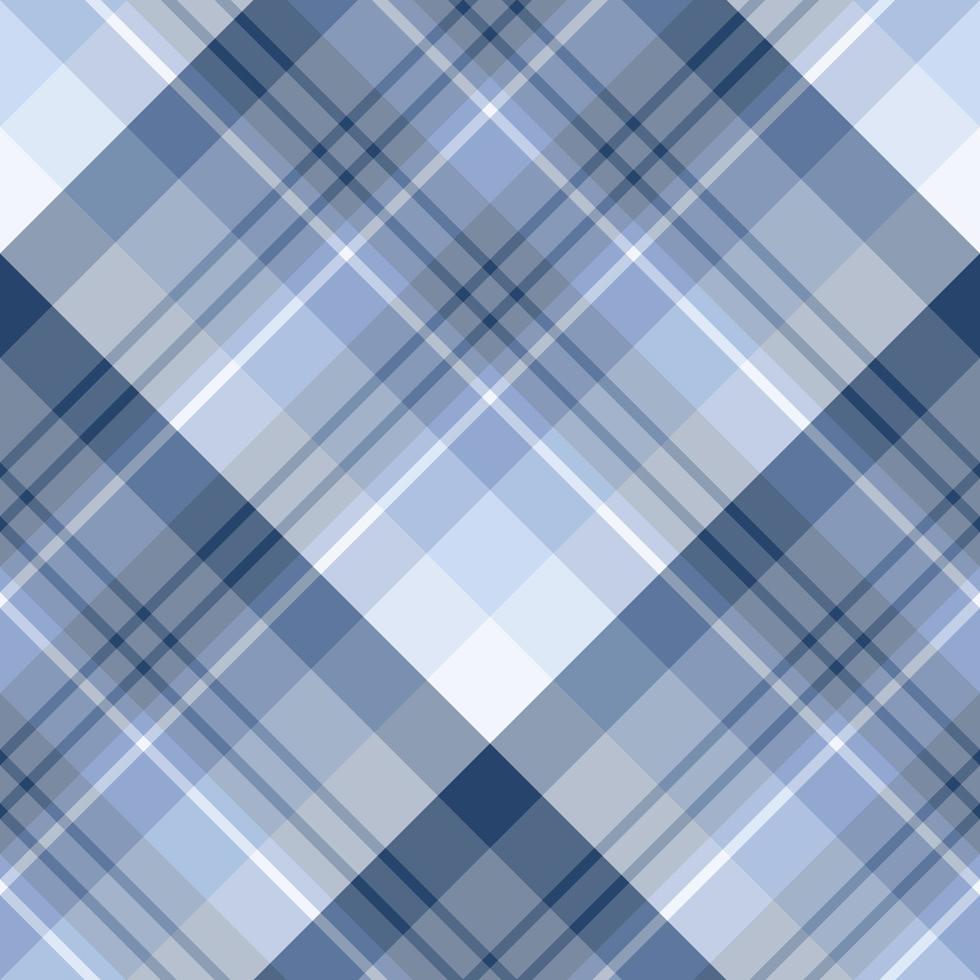 Seamless pattern in great blue, grey and white colors for plaid, fabric, textile, clothes, tablecloth and other things. Vector image. 2