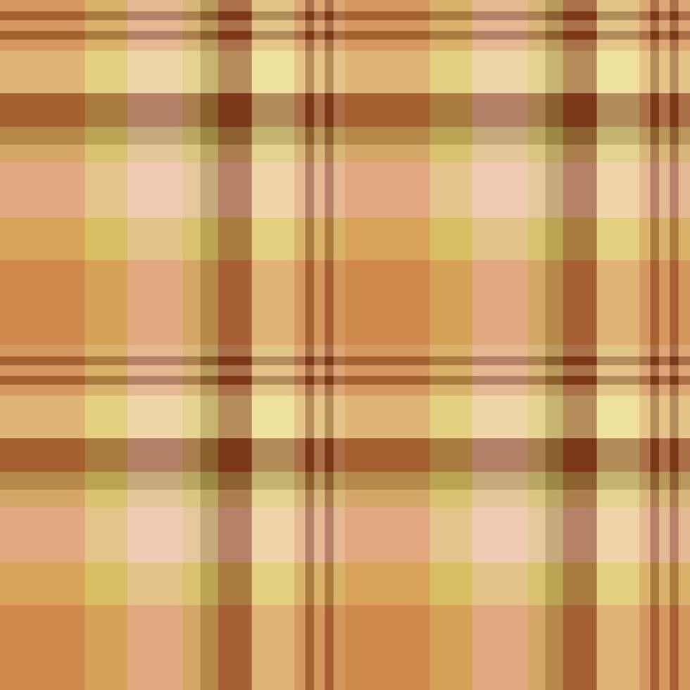 Seamless pattern in marvelous orange, brown and yellow colors for plaid, fabric, textile, clothes, tablecloth and other things. Vector image.