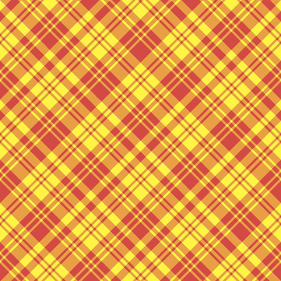 Seamless pattern in great red and yellow colors for plaid, fabric, textile, clothes, tablecloth and other things. Vector image. 2