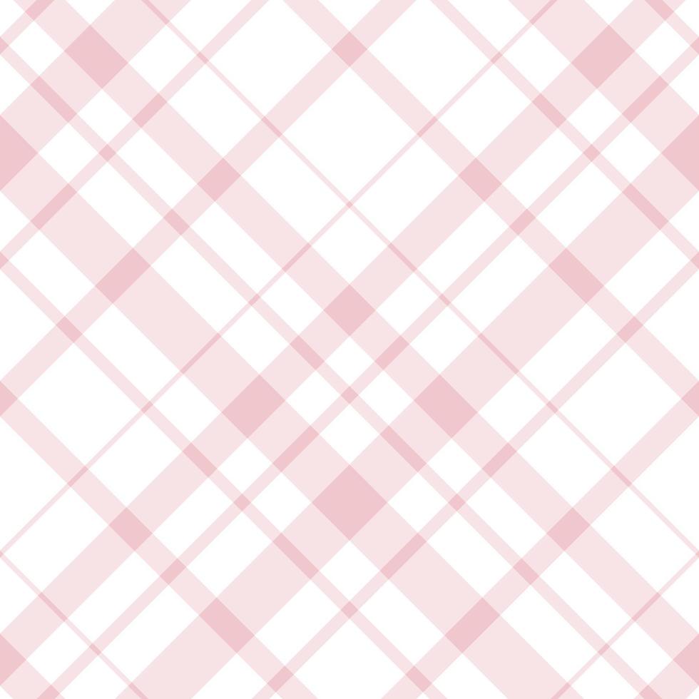 Seamless pattern in fine light pink and white colors for plaid, fabric, textile, clothes, tablecloth and other things. Vector image. 2