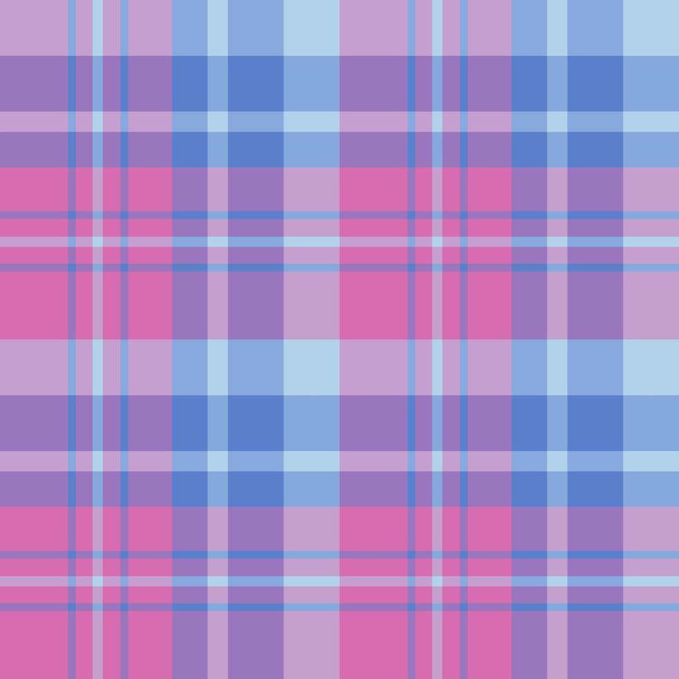 Seamless pattern in nice pink and light and dark blue colors for plaid, fabric, textile, clothes, tablecloth and other things. Vector image.