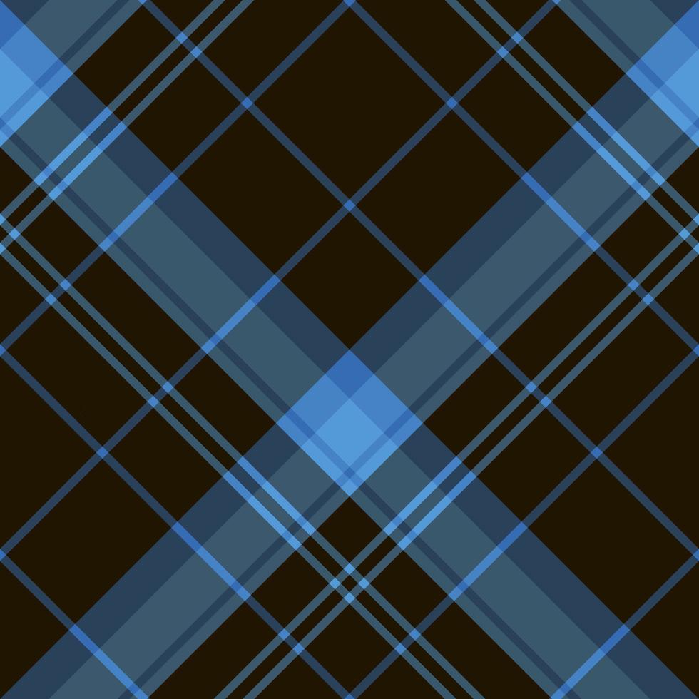 Seamless pattern in lovely black, blue and grey colors for plaid, fabric, textile, clothes, tablecloth and other things. Vector image. 2