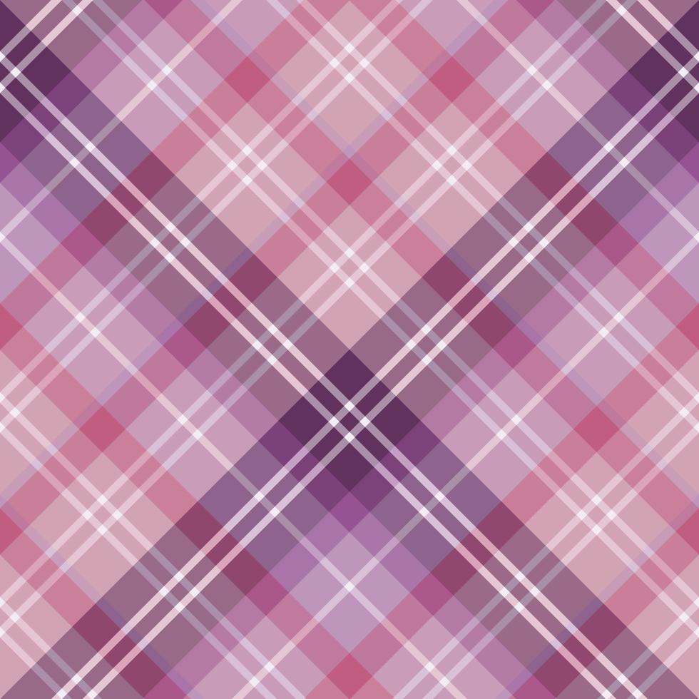 Seamless pattern in great pink, white, light and dark violet  colors for plaid, fabric, textile, clothes, tablecloth and other things. Vector image. 2