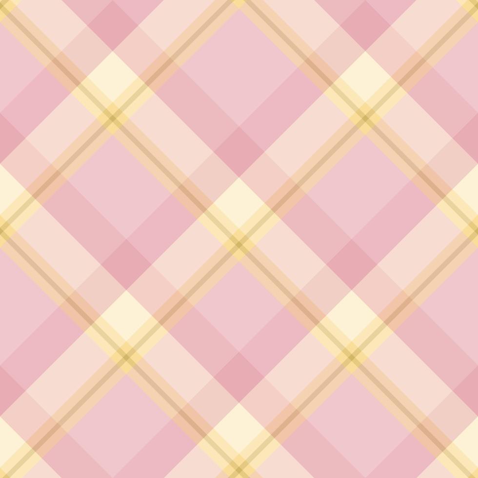 patrón impecable en grandes colores rosa y amarillo para tela escocesa, tela, textil, ropa, mantel y otras cosas. imagen vectorial 2 vector