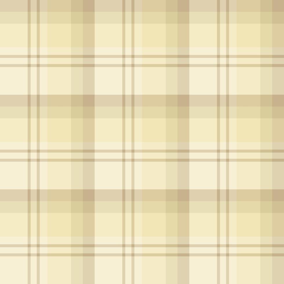 patrón impecable en suaves colores beige para tela escocesa, tela, textil, ropa, mantel y otras cosas. imagen vectorial vector