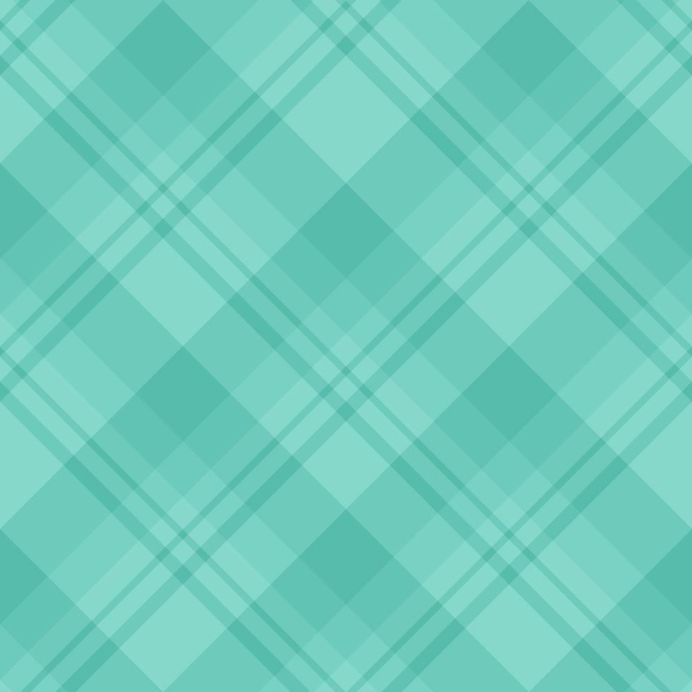 Seamless pattern in nice water green colors for plaid, fabric, textile, clothes, tablecloth and other things. Vector image.