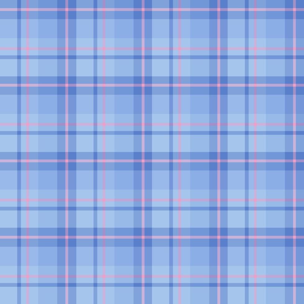 Seamless pattern in lovely light blue and pink colors for plaid, fabric, textile, clothes, tablecloth and other things. Vector image.