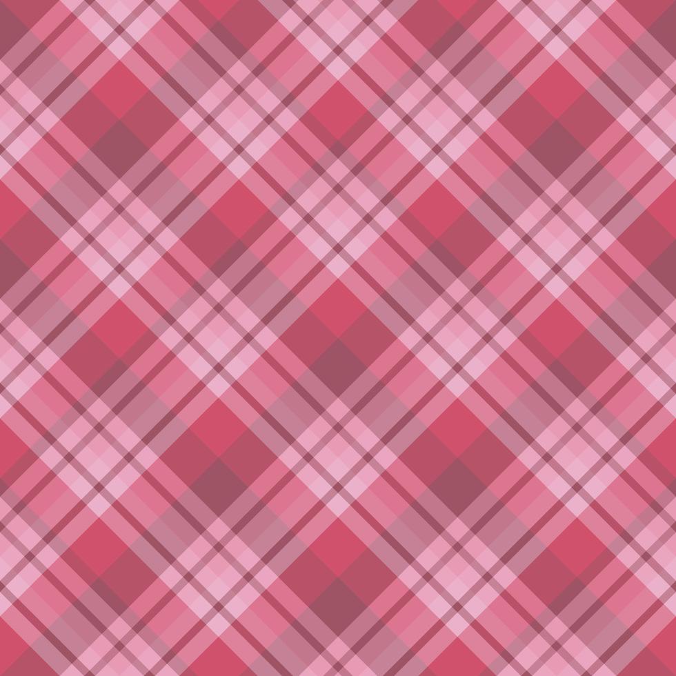 Seamless pattern in lovely pink, light and dark red colors colors for plaid, fabric, textile, clothes, tablecloth and other things. Vector image. 2