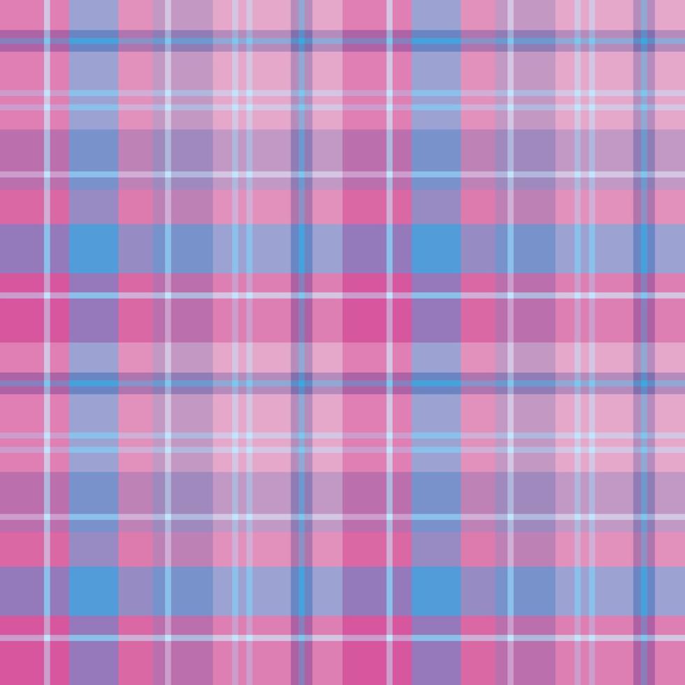 Seamless pattern in great creative pink, blue and violet  colors for plaid, fabric, textile, clothes, tablecloth and other things. Vector image.