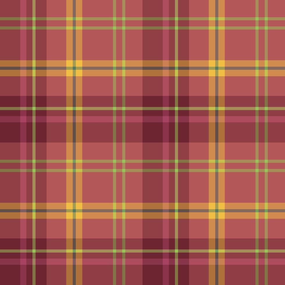 Seamless pattern in great cute red, yellow and green colors for plaid, fabric, textile, clothes, tablecloth and other things. Vector image.