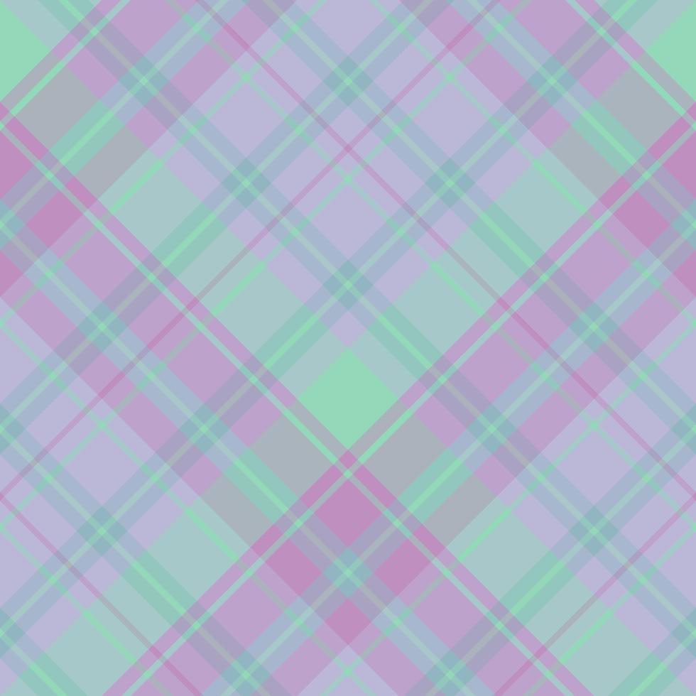 Seamless pattern in great lilac and mint green colors for plaid, fabric, textile, clothes, tablecloth and other things. Vector image. 2