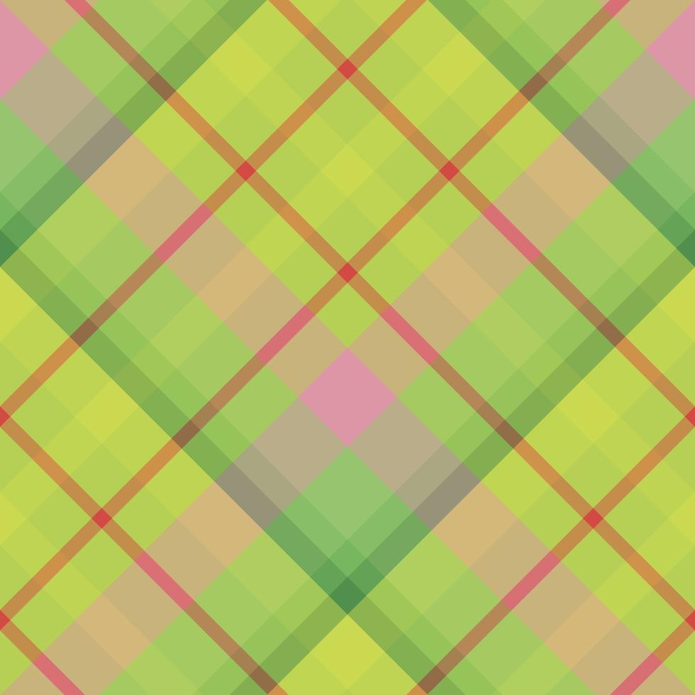 Seamless pattern in green and light pink colors for plaid, fabric, textile, clothes, tablecloth and other things. Vector image. 2
