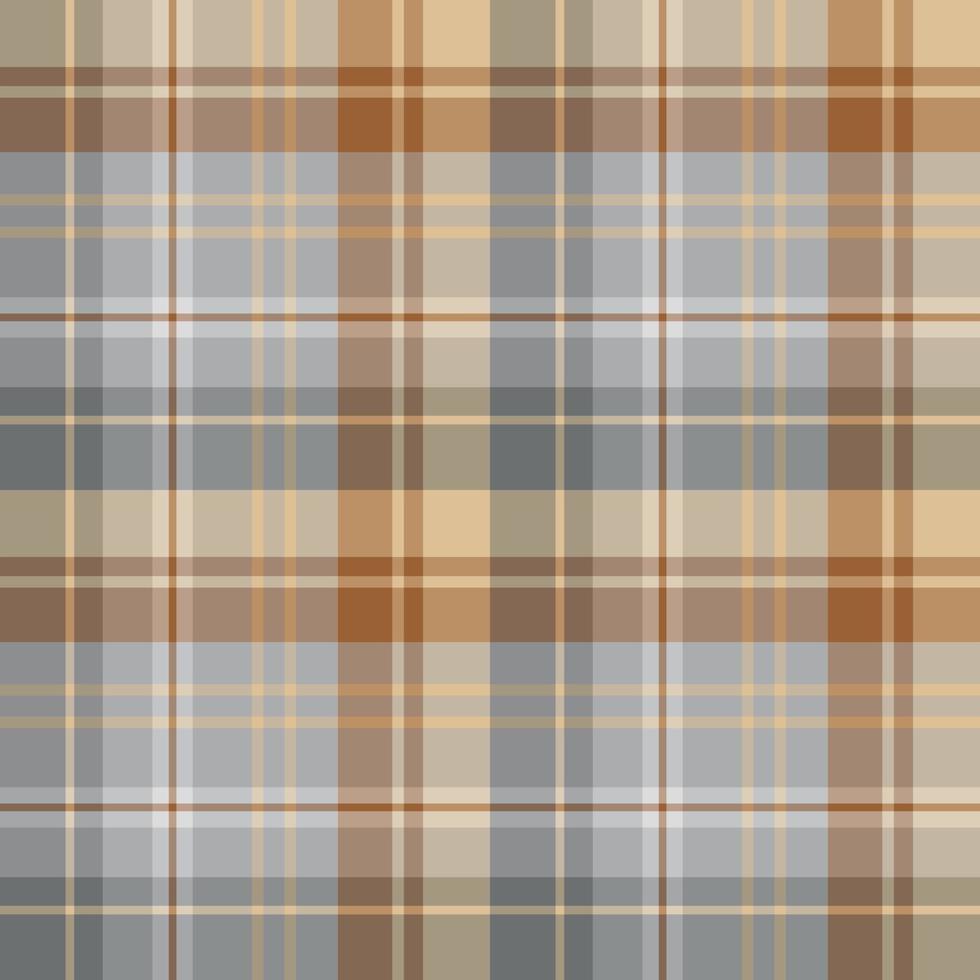 Seamless pattern in great cute light and dark grey, beige and brown colors for plaid, fabric, textile, clothes, tablecloth and other things. Vector image.