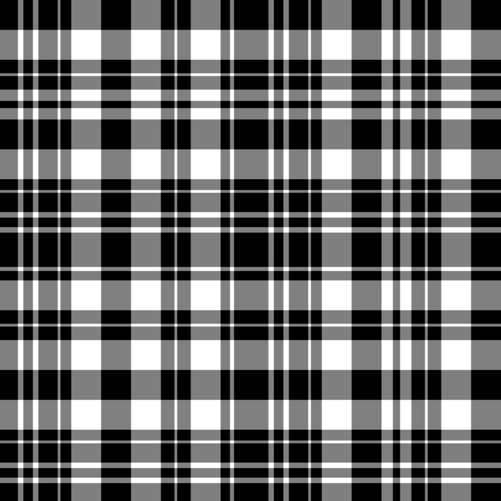 Seamless pattern in interesting black and white colors for plaid, fabric, textile, clothes, tablecloth and other things. Vector image.