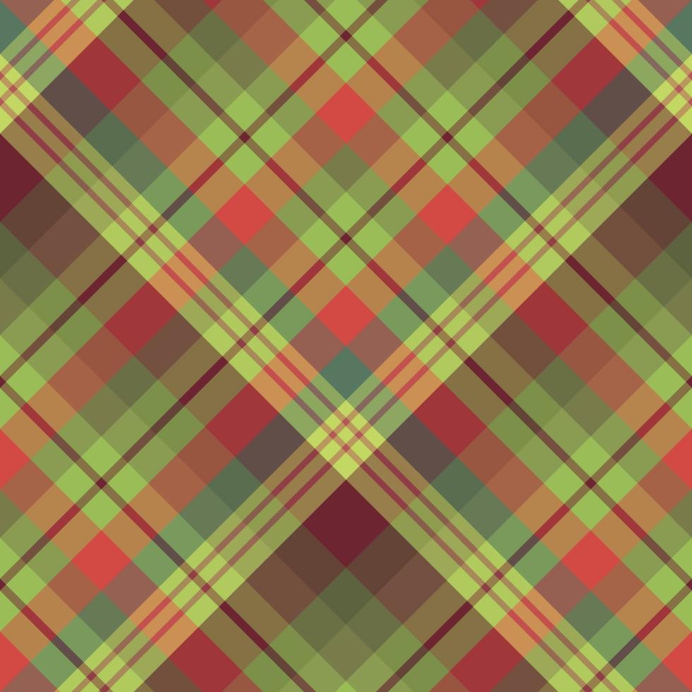 Seamless pattern in great cozy green and red colors for plaid, fabric, textile, clothes, tablecloth and other things. Vector image. 2