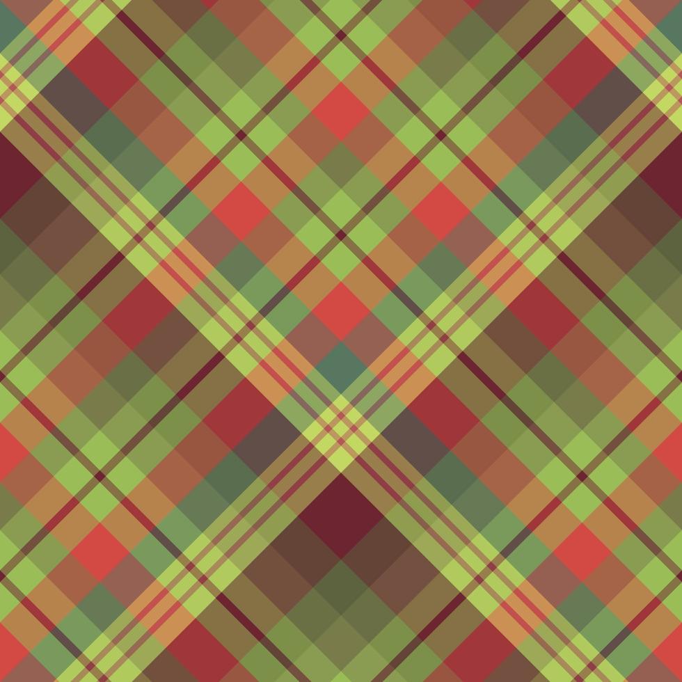 Seamless pattern in great cozy green and red colors for plaid, fabric, textile, clothes, tablecloth and other things. Vector image. 2