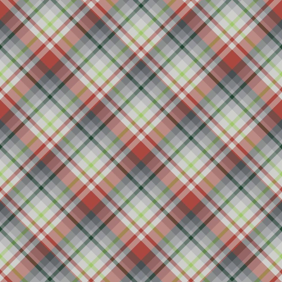 Seamless pattern in grey, green and bright red colors for plaid, fabric, textile, clothes, tablecloth and other things. Vector image. 2