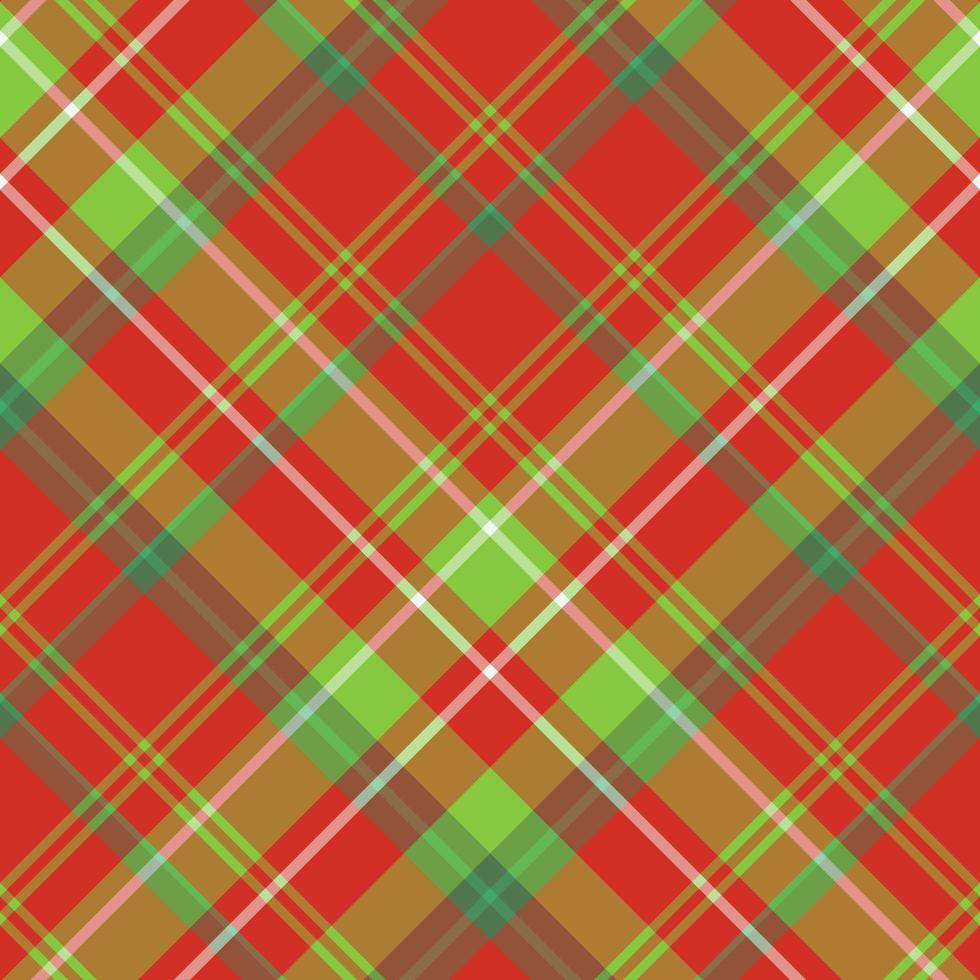 Seamless pattern in great creative red and green  colors for plaid, fabric, textile, clothes, tablecloth and other things. Vector image. 2