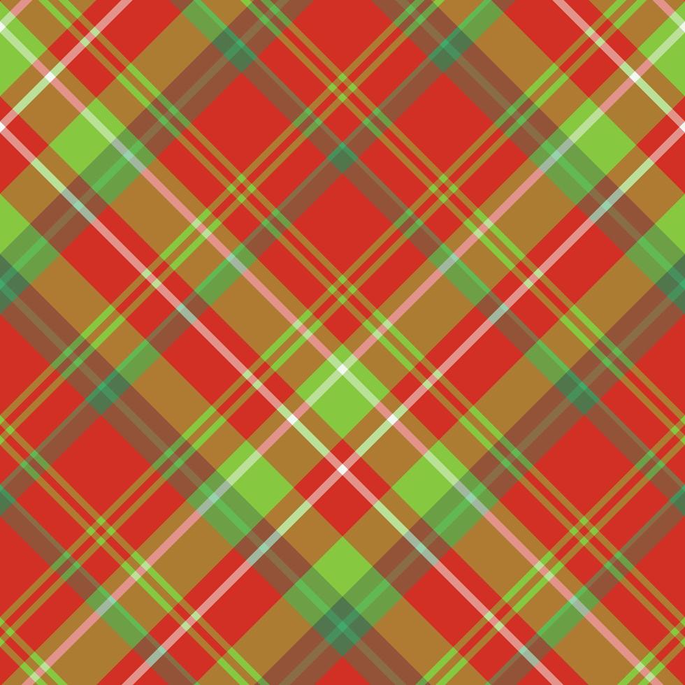 Seamless pattern in great creative red and green  colors for plaid, fabric, textile, clothes, tablecloth and other things. Vector image. 2
