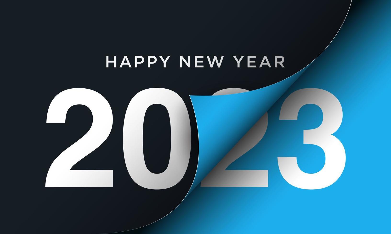 Diseño de fondo de feliz año nuevo 2023. vector
