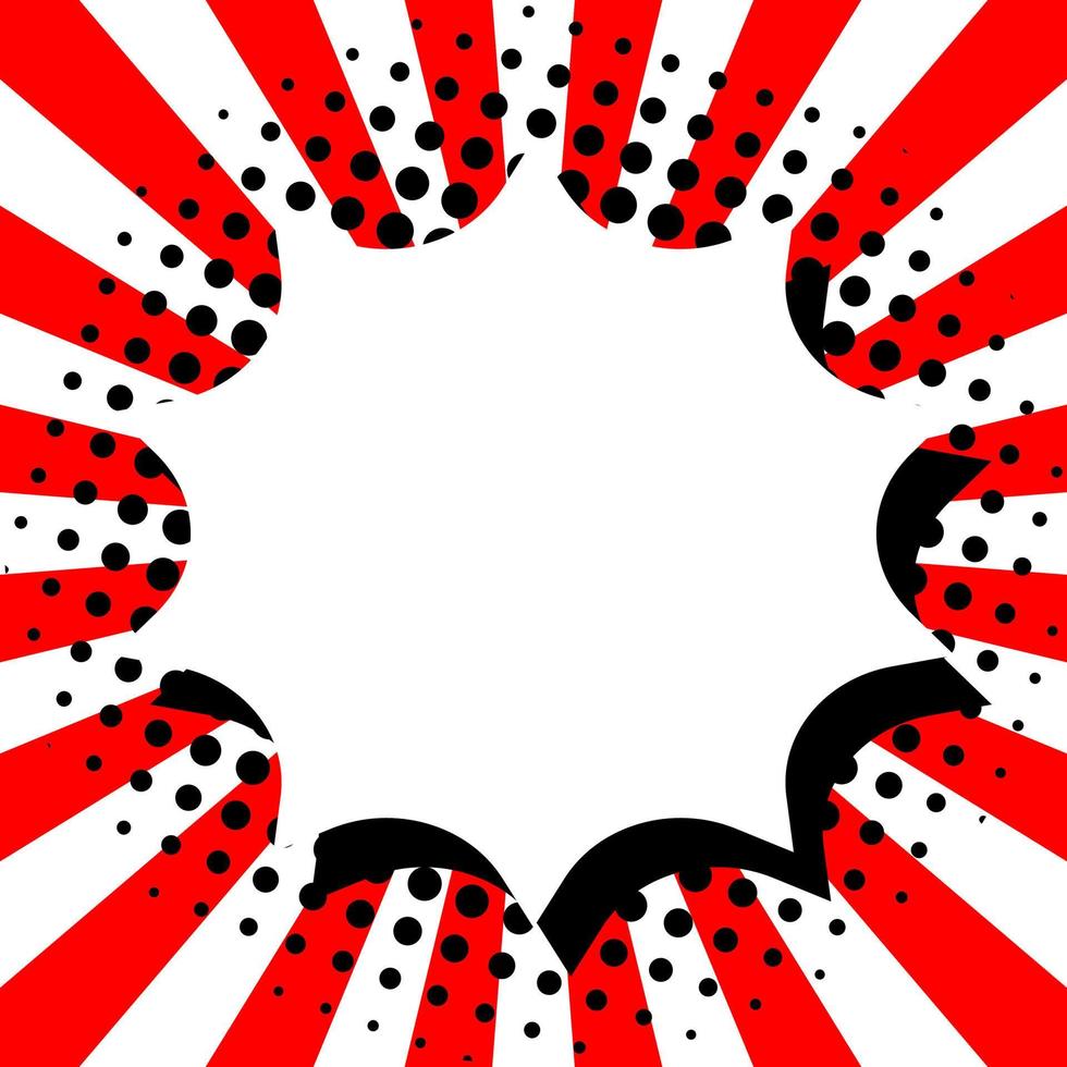 blank white speech bubble on color sunburst backgroun vector
