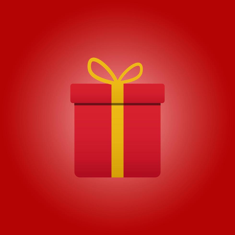 gift box on red background vector
