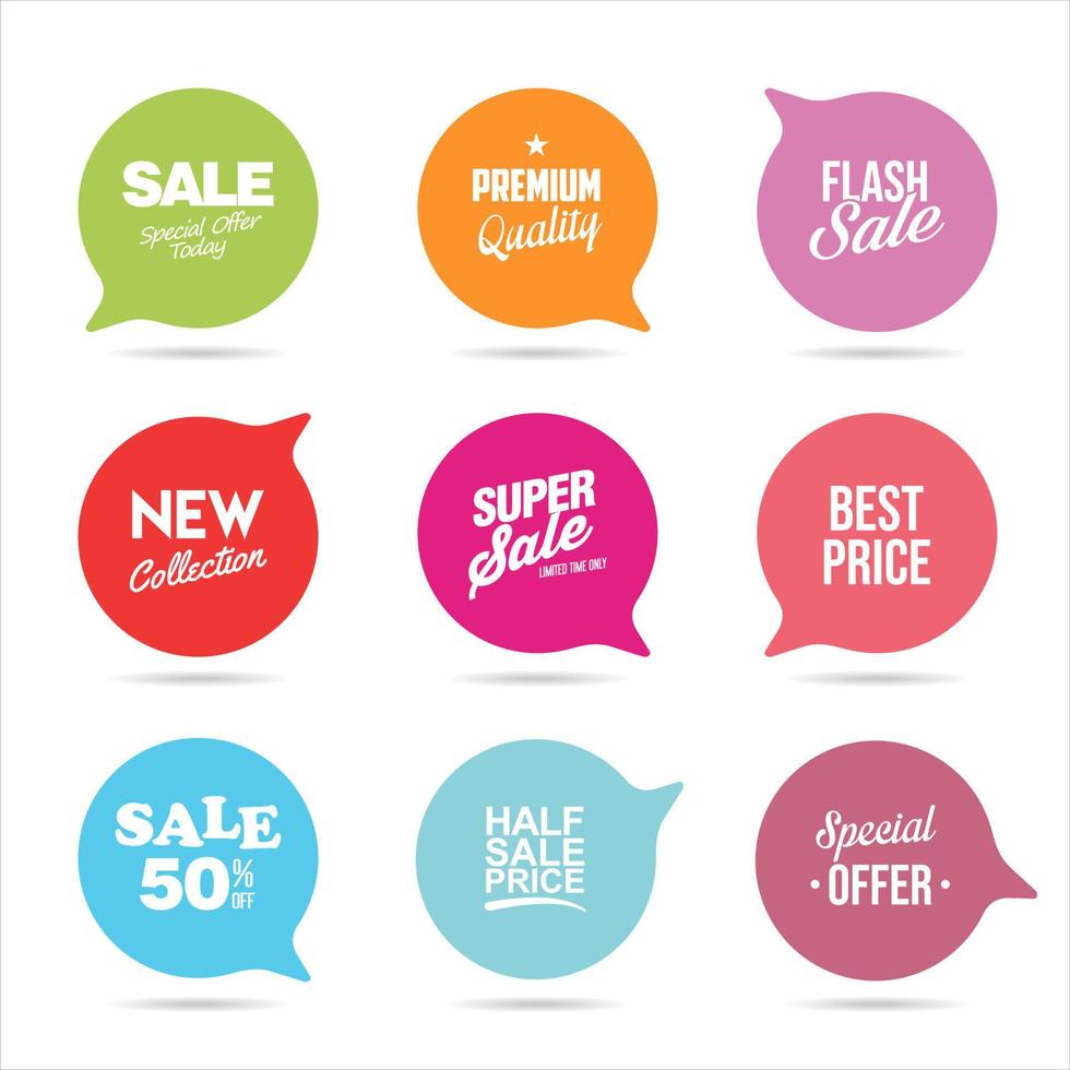 Collection of colorful super sale stickers and tags vector
