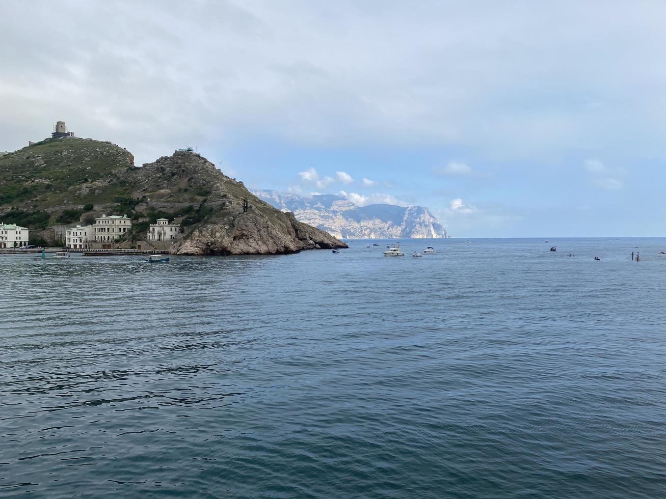 Seascape with a view of Balaclava. Crimea photo