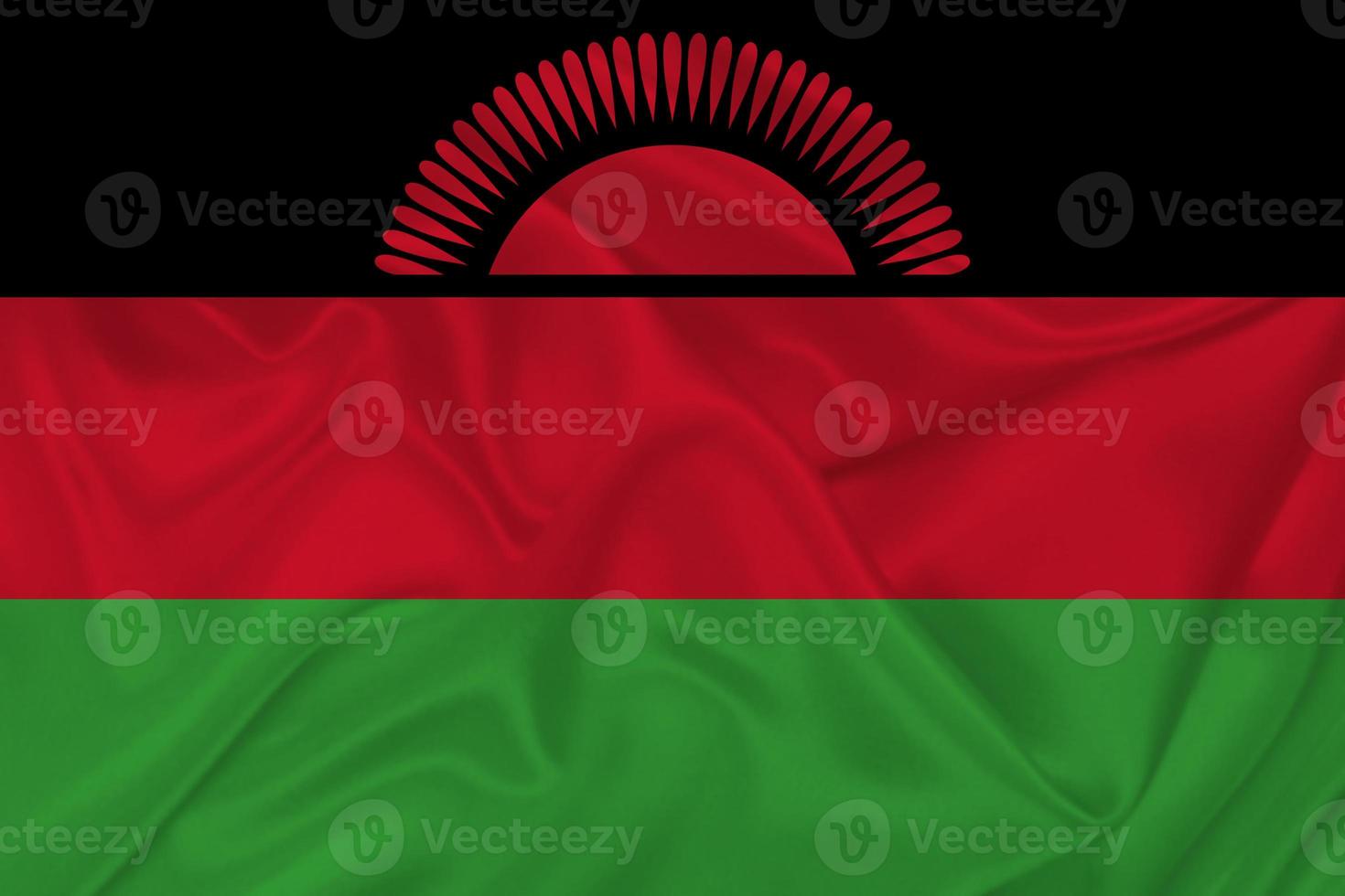 3D Flag of Malawi on fabric photo