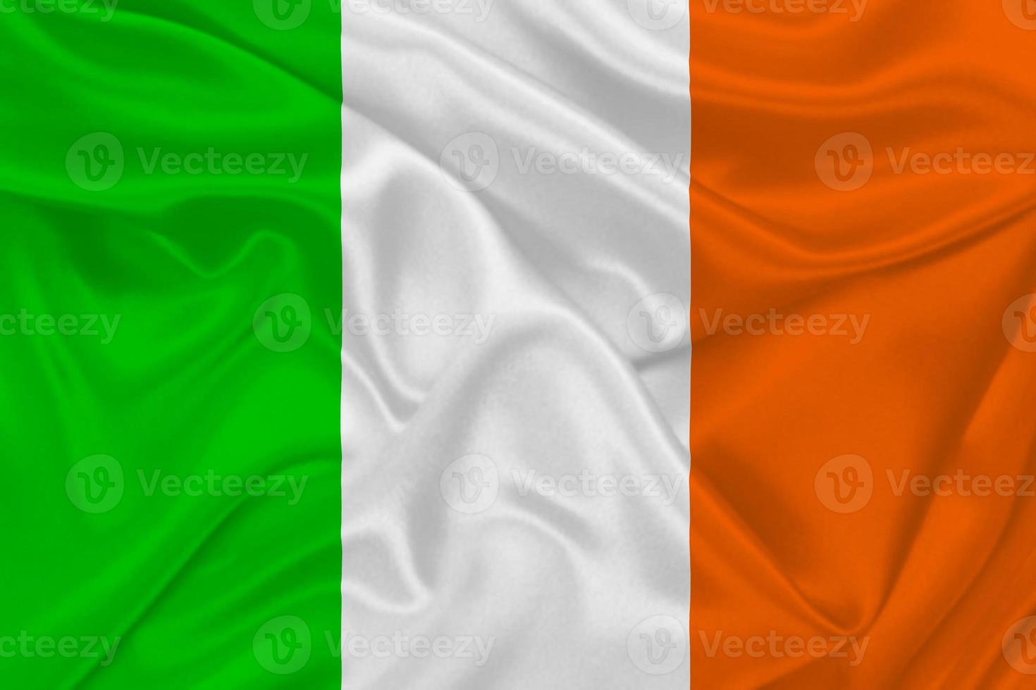 3D Flag of Ireland on fabric photo