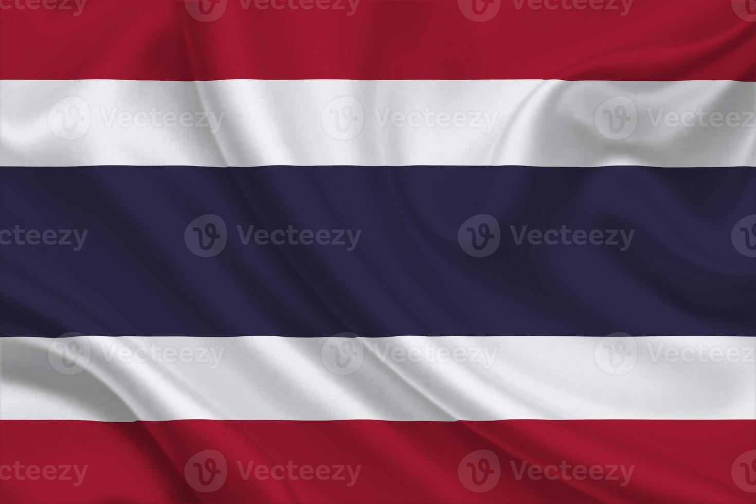 3D Flag of Thailand on fabric photo