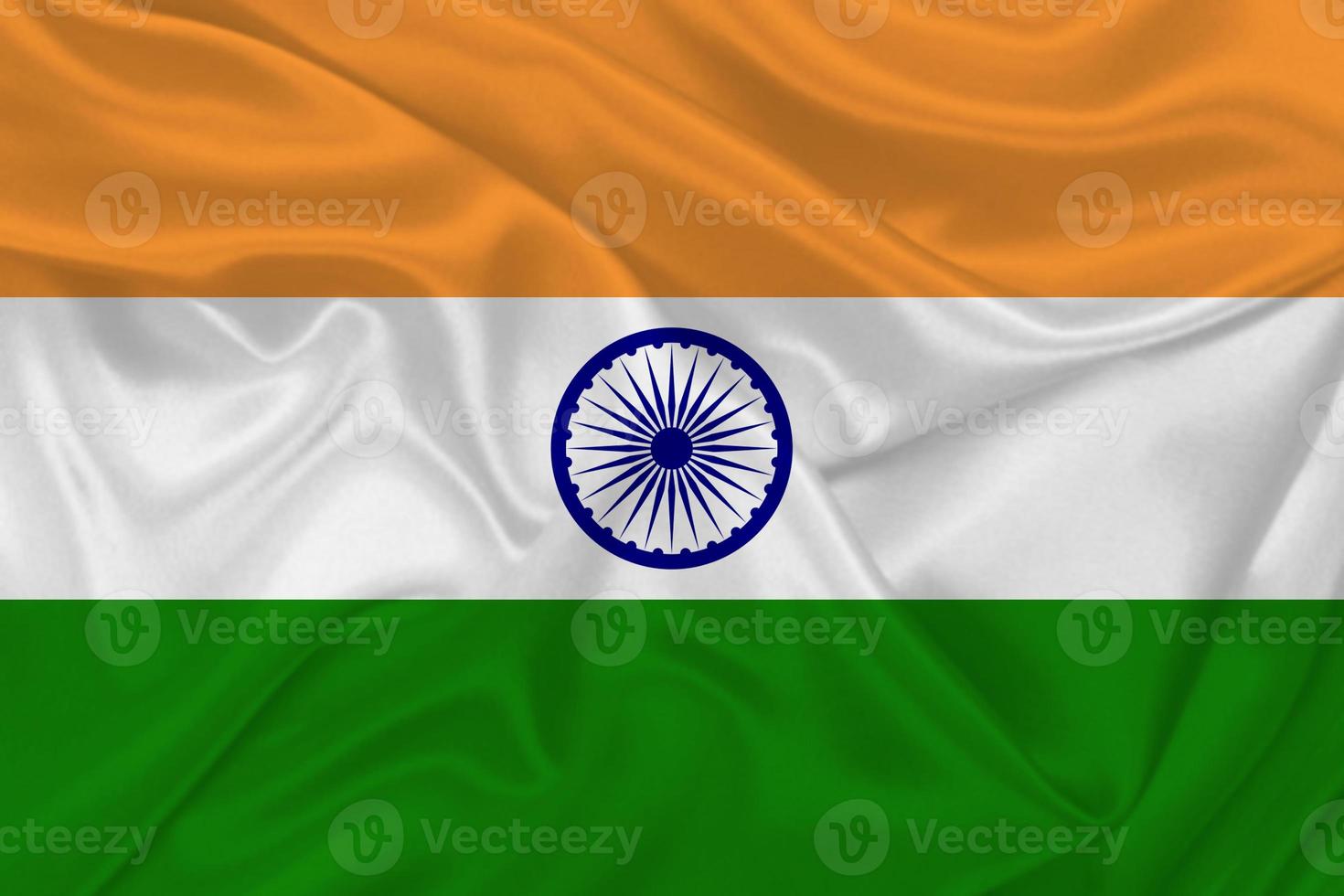 3D Flag of India on fabric photo