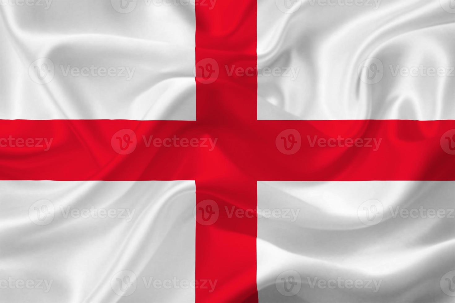 3D Flag of England on fabric photo