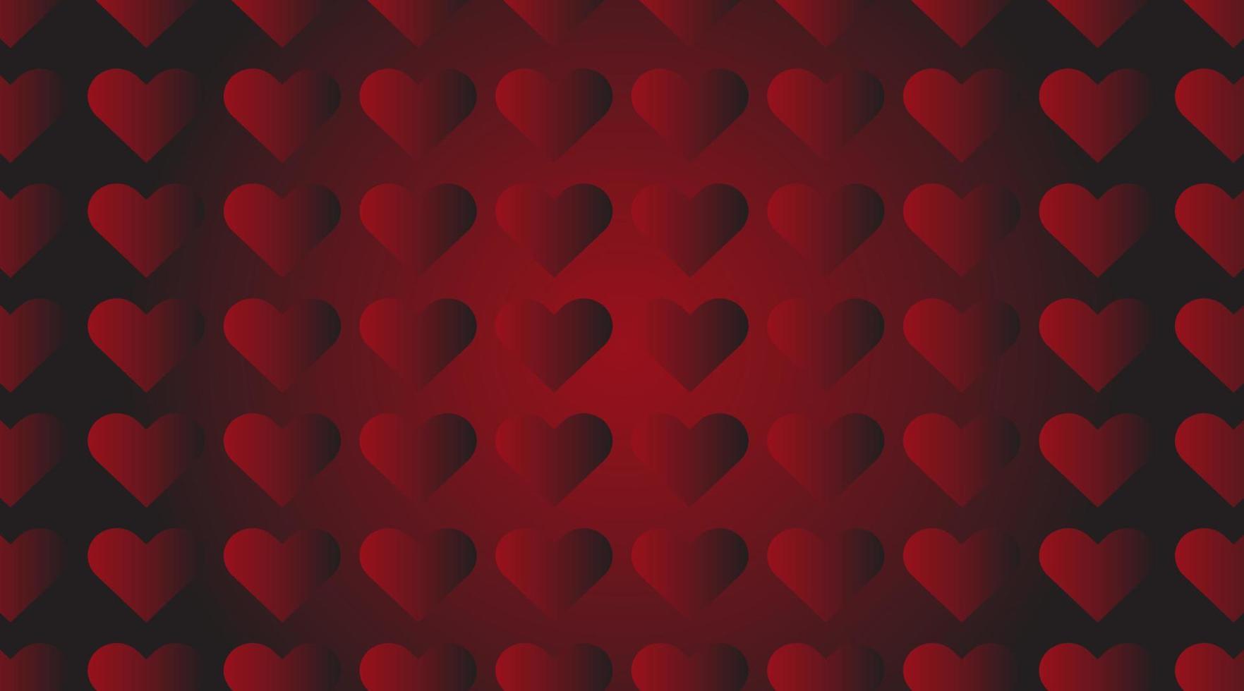 patrón sin costuras de corazones rojos. amor tema romántico. textura abstracta vectorial con pequeños corazones lineales. diseño minimalista elegante para envolver, tela, tela, estampado, decoración de bodas vector