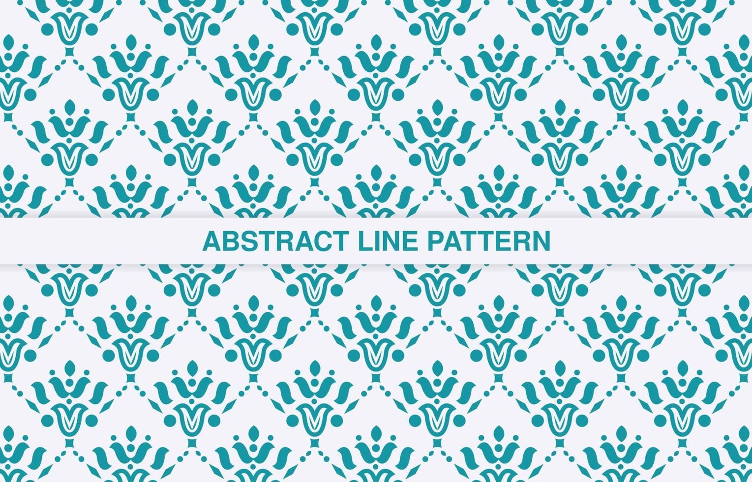flat ornament line pattern design vector