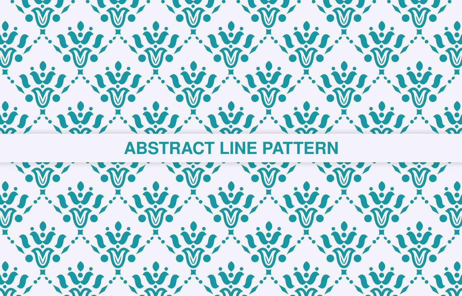 flat ornament line pattern design vector