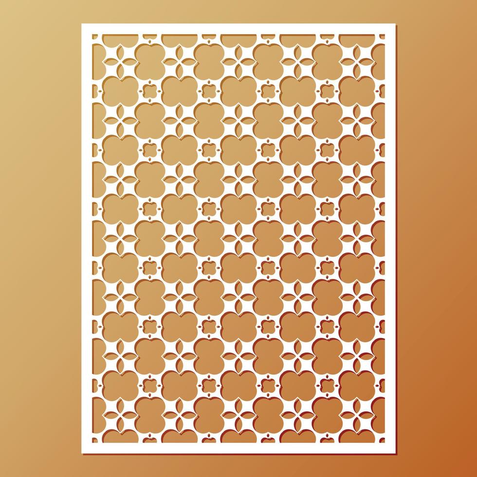 seamless die cut decorative pattern template vector