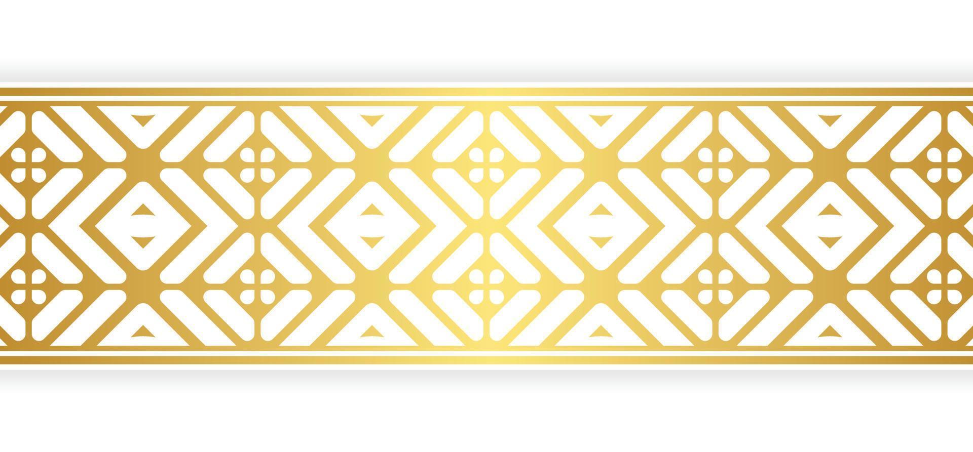 Elegant golden ornamental border template vector