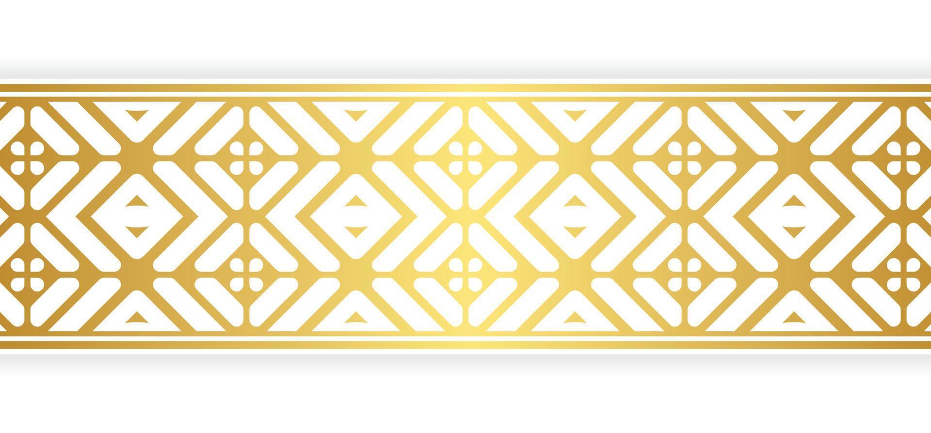 Elegant golden ornamental border template vector