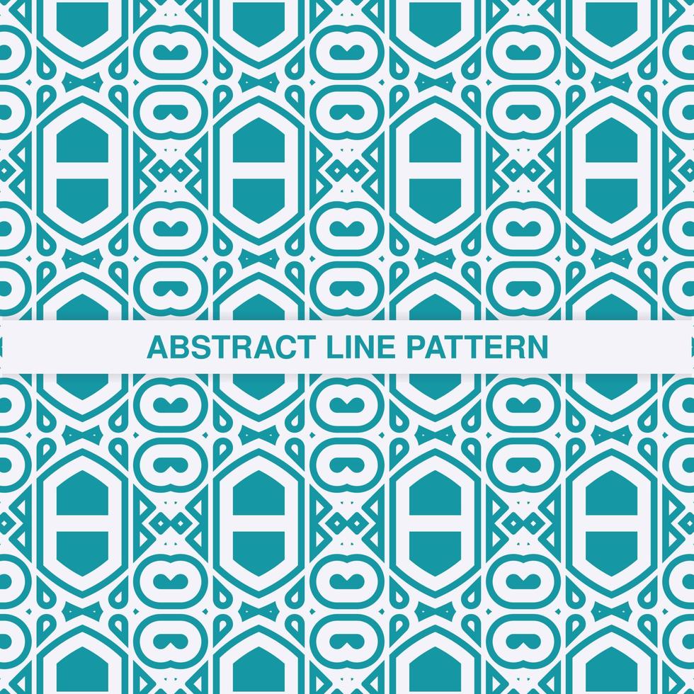 flat ornament line pattern design vector