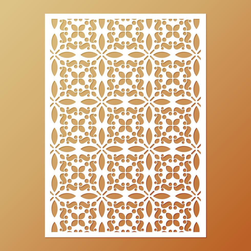 seamless die cut decorative pattern template vector