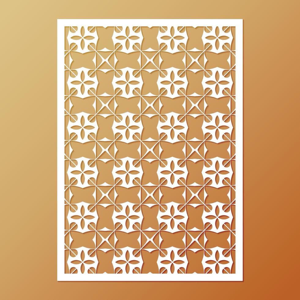 seamless die cut decorative pattern template vector