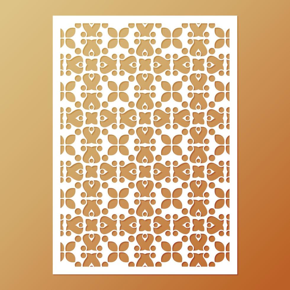 seamless die cut decorative pattern template vector